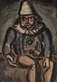 Seated Clown by Georges Rouault, 1930, etching and aquatint, sold Dec 2019