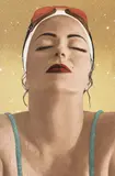 Catalina by Carole Feuerman, 2014, silkscreen and diamond dust on 2 ply museum board, sold Dec 2019
