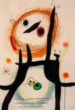La Femme Angora by Joan Miró, 1969, etching and aquatint in colors, sold Dec 2019