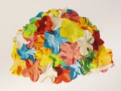 Multicolored Bathing Cap (white background) by Carole Feuerman, 2016, silkscreen on 2 ply rising museum board paper, sold Dec 2019