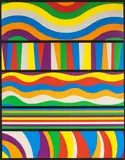 Untitled (Waves and Lines) by Sol LeWitt, 1998, silkscreen in colors on paper, sold Dec 2019
