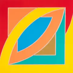 Newfoundland Series: River of Ponds II by Frank Stella, 1971, Lithograph in colors, on Special Arjomari paper, with full margins,, sold Dec 2019