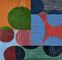 Sequence by Charles Arnoldi, 2002, woodcut, sold Dec 2019