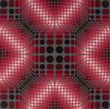 Boulouss by Victor Vasarely, 1984, lithograph in colors, sold Dec 2019