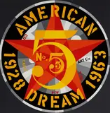 American Dream #5 (The Golden Five) by Robert Indiana, 1980, serigraph on Fabriano paper, sold Dec 2019