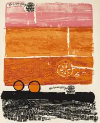 An American Image! by Trevor Allen, screenprint in colors, sold Dec 2019