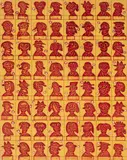 The Entire Adult Population of a Small Hamlet in Western Pennsylvania by Sergio Gonzalez-Tornero, 1972, etching and aquatint in colors, sold Dec 2019