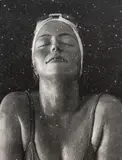 Catalina by Carole Feuerman, 2016, silkscreen and diamond dust on 2 ply rising museum board paper, sold Dec 2019