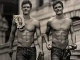 Carlson Twins (for Abercrombie & Fitch campaign) by Bruce Weber, gelatin silver print, sold Dec 2019