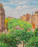 Boulevard Edgar Quinet by Simon Mondzain, 1961, oil on canvas, sold Feb 2020