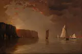 Ships at Midday by Granville Perkins, 1859, oil on canvas, sold Feb 2020
