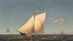 Untitled (Ships) by Warren Sheppard, 1876, oil on canvas, sold Feb 2020