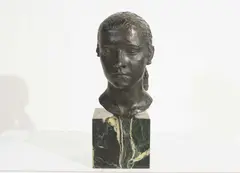 Bust of a young woman by Charles Despiau, bronze on marble plinth, sold Feb 2020