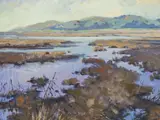 Paradise Marsh by George Browne, oil on board, sold Feb 2020
