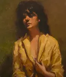 Untitled (Woman) by Rosendo González Carbonell, oil on canvas, sold Feb 2020