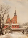 Rosenborg Castle by Christian Frederik Aagaard, 1853, oil on canvas, sold Feb 2020