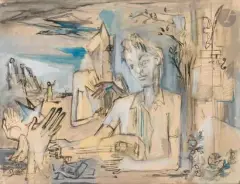 La Poésie by Francis Gruber, 1939, Gouache, sold Apr 2026