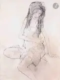 Solange by Jean Jansem, 1993, Encre, crayon gras et aquarelle, sold Apr 2026