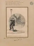 Et j’suis pas mouillé... j’suis soulaud by Théophile Steinlen, Encre, crayon bleu et rehauts de gouache blanche, sold Mar 2026