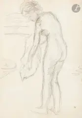 Nu à sa toilette by Pierre Bonnard, Crayon, sold Mar 2026