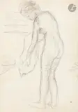 Nu à sa toilette by Pierre Bonnard, Crayon, sold Mar 2026