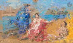 Nymphes dans un paysage by Ker-Xavier Roussel, 1943, Pastel, sold Mar 2026