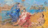 Nymphes dans un paysage by Ker-Xavier Roussel, 1943, Pastel, sold Mar 2026