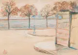 Quai de Seine by Émile Schuffenecker, Pastel et rehauts de craie blanche, sold Mar 2026