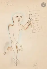 La Mort de Jocaste by Jean Cocteau, 1927, Encre brune, lavis brun et aquarelle, sold Mar 2026