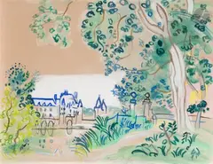 Vue du Château de Chenonceau by Raoul Dufy, Gouache et aquarelle, sold Mar 2026