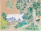 Vue du Château de Chenonceau by Raoul Dufy, Gouache et aquarelle, sold Mar 2026
