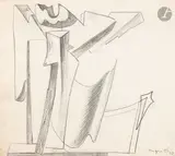 Composition by Alberto Magnelli, 1933, Crayon graphite, sold Mar 2026