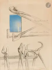 Les Outils à la bougie devant la fenêtre by Pierre Roy, Mine de plomb et gouache, sold Mar 2026