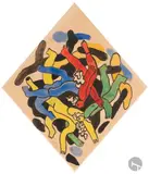 Étude pour Les Plongeurs by Fernand Léger, Gouache, plume et encre de Chine, sold Mar 2026