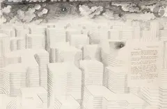 Lettre de Paul à Solange by Jean-Jacques Sempé, 1974, Plume, encre noire et collage, sold Mar 2026