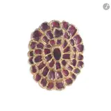 Fleur stylisée Broche by Line Vautrin, Bronze, émail, sold Mar 2026
