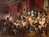 Boissy d’Anglas saluant la tête du député Féraud, Journée du 1er Prairial An III » (20 mai 1795) by Joseph-Désiré Court, Toile d’origine (Belot), sold Mar 2026