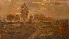 Chemin dans la campagne rocheuse by Théodore Rousseau, Panneau, sold Mar 2026