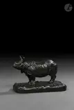 Rhinocéros by Alfred Barye, vers 1900, Bronze à patine brun-noir Epreuve signée « A, sold Mar 2026