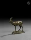 Kevel by Antoine-Louis Barye, Bronze à patine brun-vert Epreuve signée « BARYE » et « F, sold Mar 2026