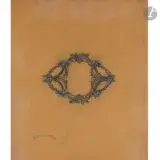 Anémones des bois, vers1900-1905 Dessin préparatoire pour un ornement central de ceinture by René Lalique, Aquarelle, gouache, encre de Chine sur papier BFK de Rives, sold Mar 2026