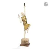 L’Équilibre, le modèle conçu vers [1925-1930] by Demeter Haralamb Chiparus, Épreuve en bronze anciennement doré ou à plusieurs patines ; la tête, les bras et les jamb, sold Mar 2026