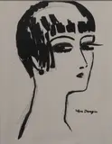 Les Cheveux courts. 1924 by Kees van Dongen, Lithographie sur chine avec la signature de l'artiste dans la planche en bas à droite édit, sold Jun 2022