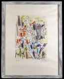 L'accordéoniste by Gen Paul, Lithographie en couleurs, sold Jun 2022