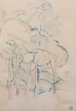 Les arbres by Léopold Survage, Aquarelle sur papier, sold May 2022