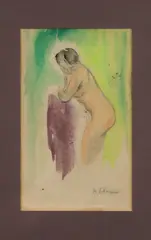 Nue à la toilette by Henri Lebasque, Aquarelle et crayon sur papier, sold May 2022