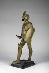 Le Gladiateur " ou " Le vainqueur by Eugène Marioton, Bronze signé sur terrasse Fonte de Siot à Paris n°, sold May 2022