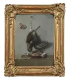 Nature morte au moineau et papillon by Jean-Baptiste Oudry, Toile, sold Mar 2026