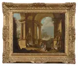 Couple dans les ruines d'un palais by Jacques de Lajoue, Toile, sold Mar 2026