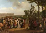 Louis XIV assistant à l'inauguration de la statue du Milon de Crotone de Puget by Anicet Charles Gabriel Lemonnier, Toile et châssis d'origine, sold Mar 2026